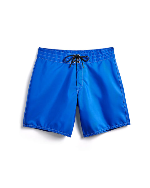 Front of the 300 Boardshorts in Royal Blue. Black drawcord with nickel-plated grommets.