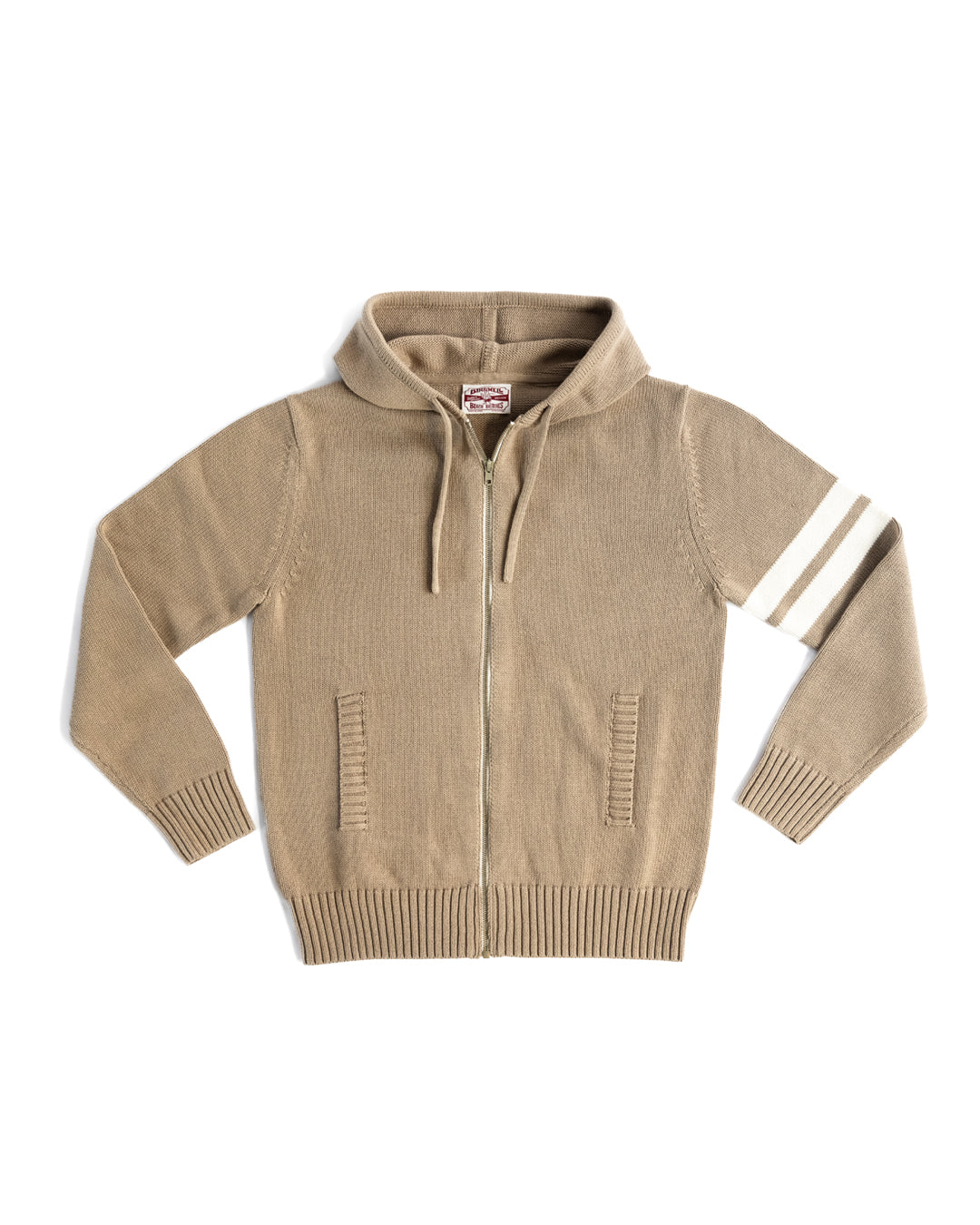 Comp Zip Sweater Bark Bone