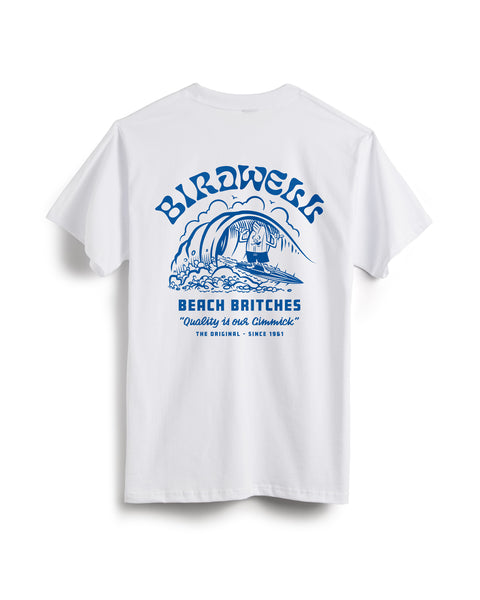 Surfin' Birdie T-Shirt - White & Blue