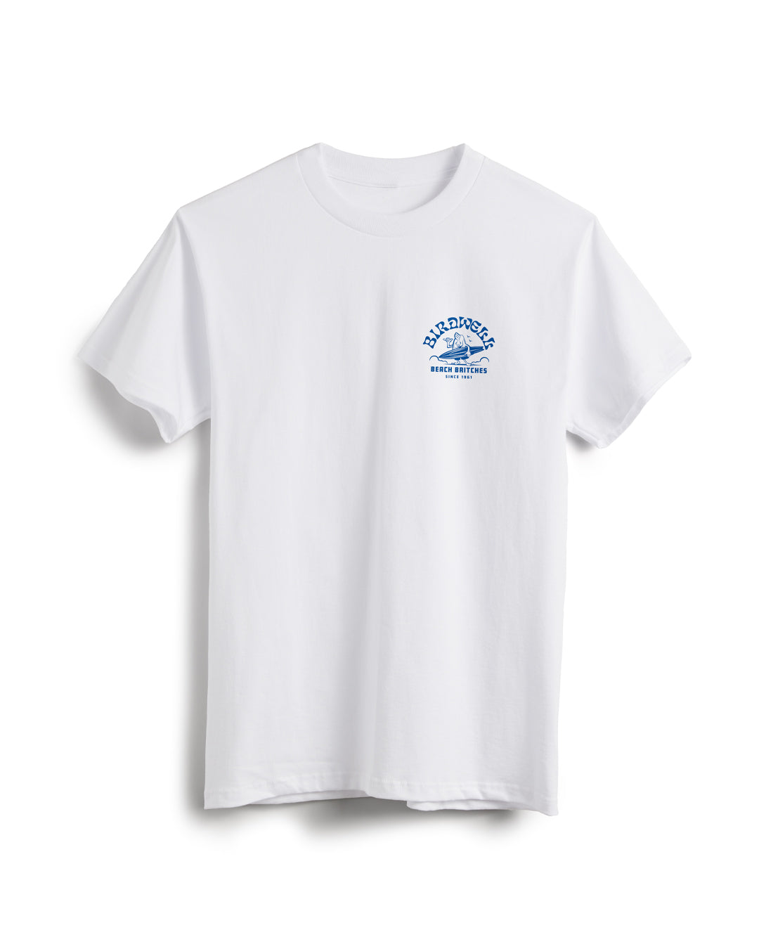 Surfin Birdie T Shirt White Blue