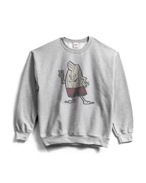 Gray sweatshirt with birdie on a white background