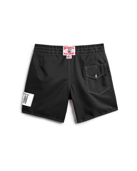 Back view of the 310 BENT in Black, white patch on the left side with Bent Logo. Product on white background.