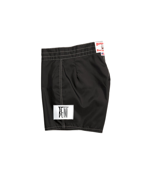 Side view of the 310 BENT in Black, white patch on the left side with Bent Logo. Product on white background.