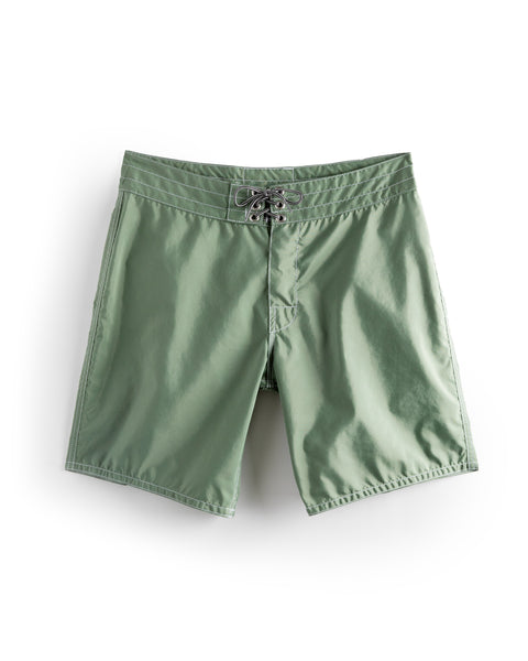 Image shows the front view of the 311 Boardshorts in Olive.