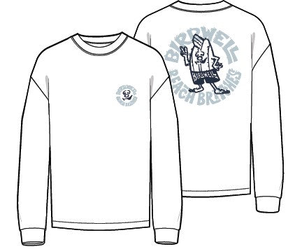 Rounder Long Sleeve T-Shirt - White