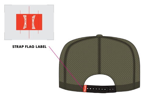 Script Twill Trucker - Olive/Red