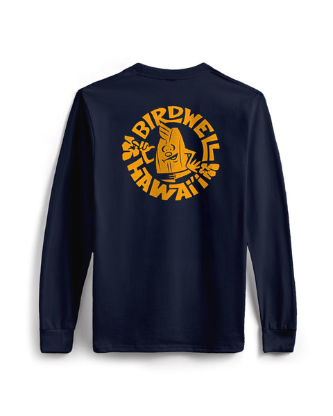 Shaka Long Sleeve Pocket T-Shirt - Navy
