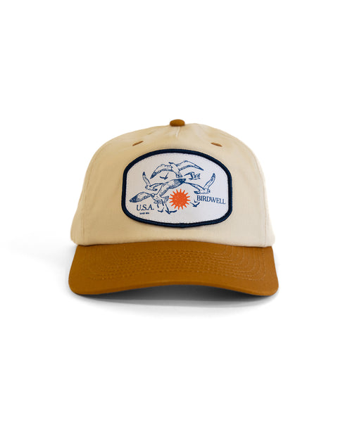 Tourist Twill Snapback - Bone/Brown