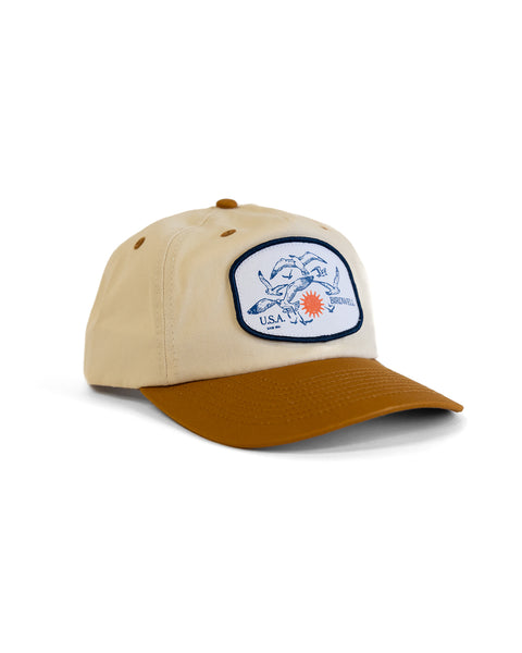 Tourist Twill Snapback - Bone/Brown