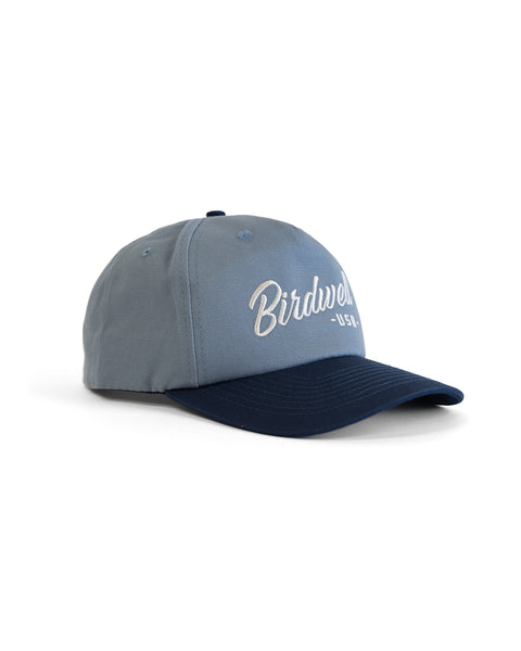Script Twill Snapback - Federal Blue/Bone