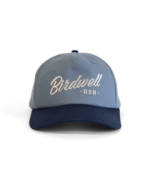 Script Twill Snapback - Federal Blue/Bone