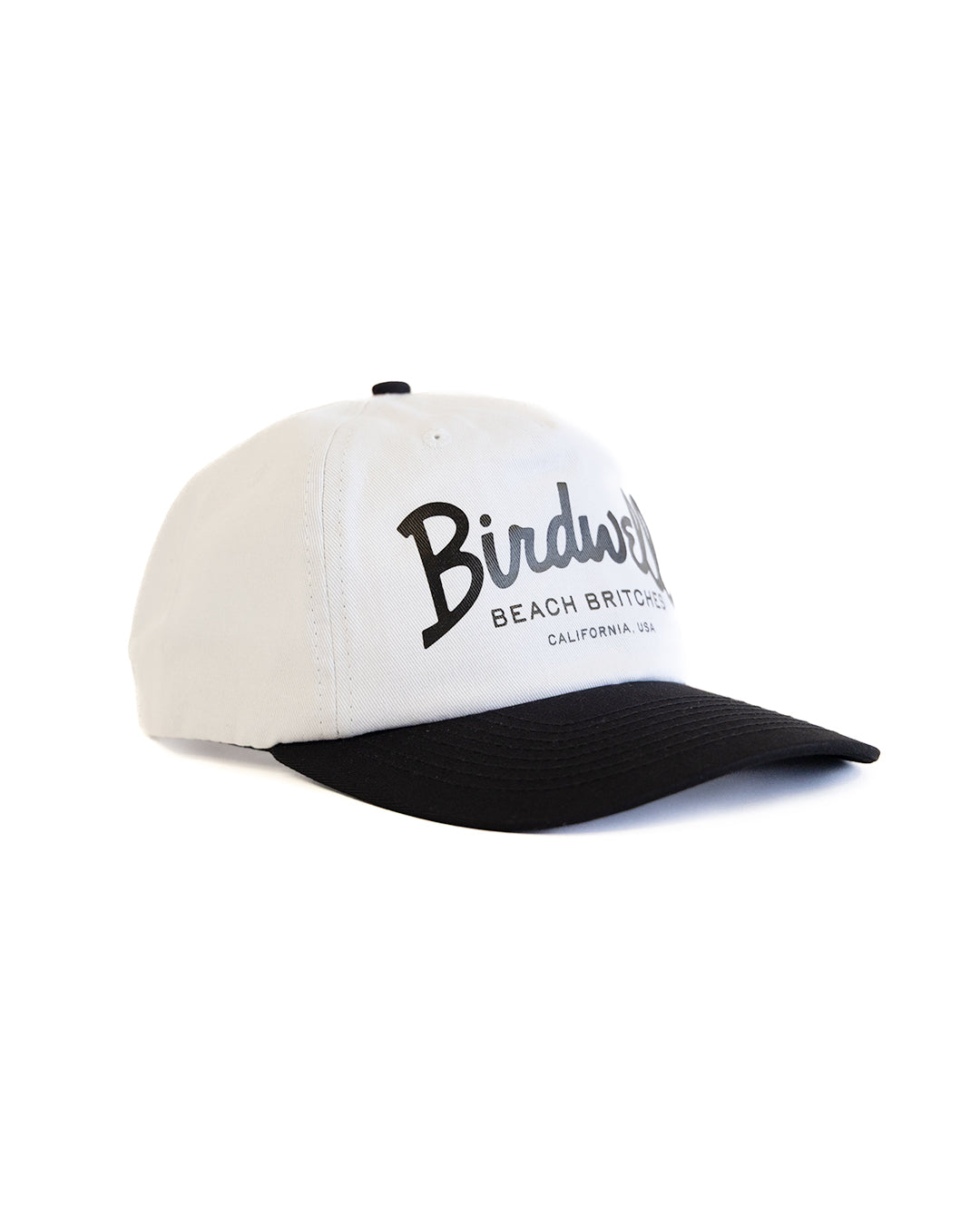 Big Arc Twill Snapback White Black