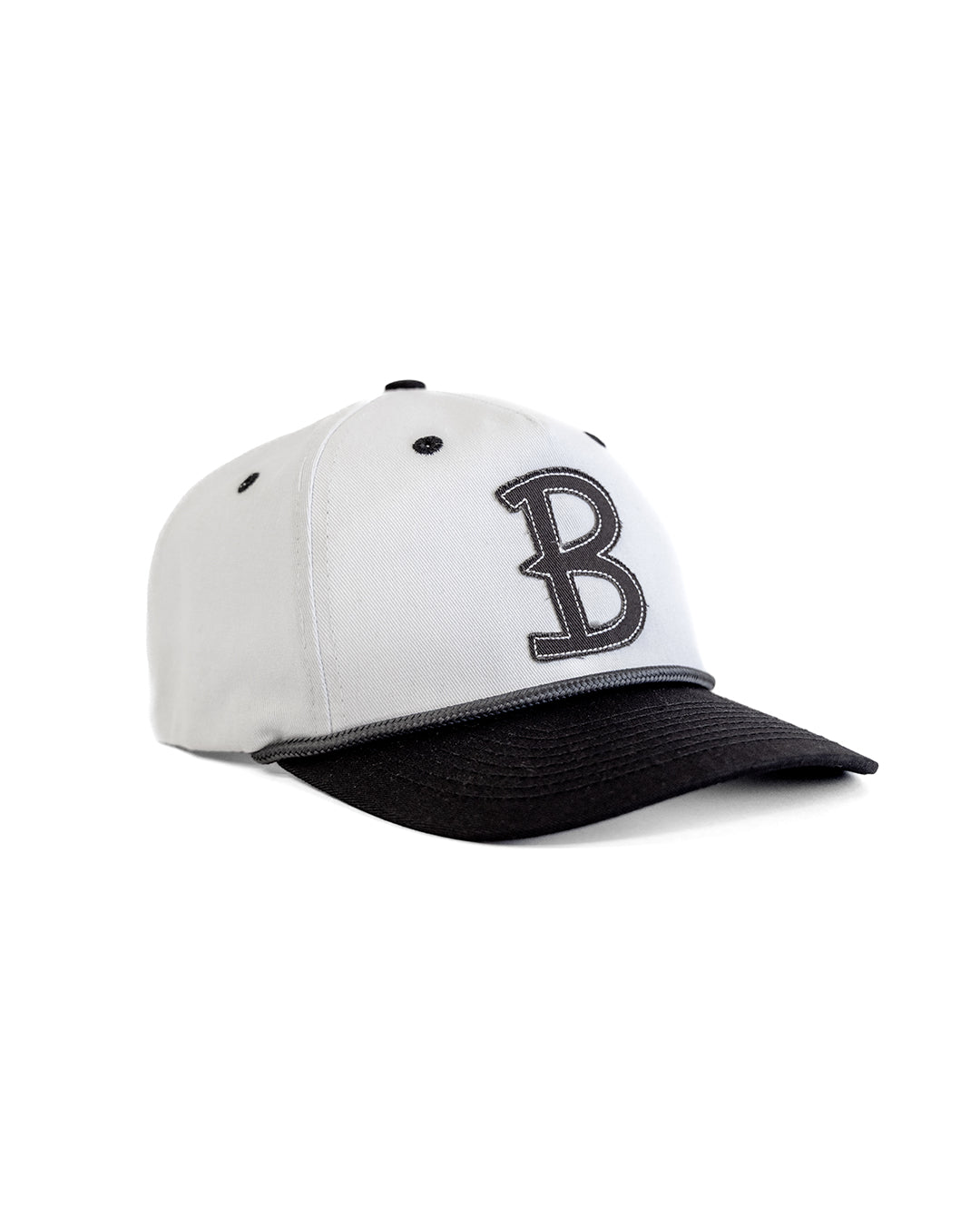 Big B Twill Snapback White Black