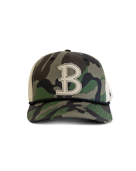 Big B Twill Snapback - Woodland Camo