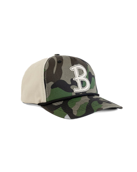 Big B Twill Snapback - Woodland Camo