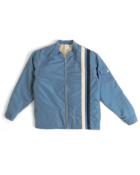 Quilt Lined Racing Jacket - Federal Blue/Bone/Navy