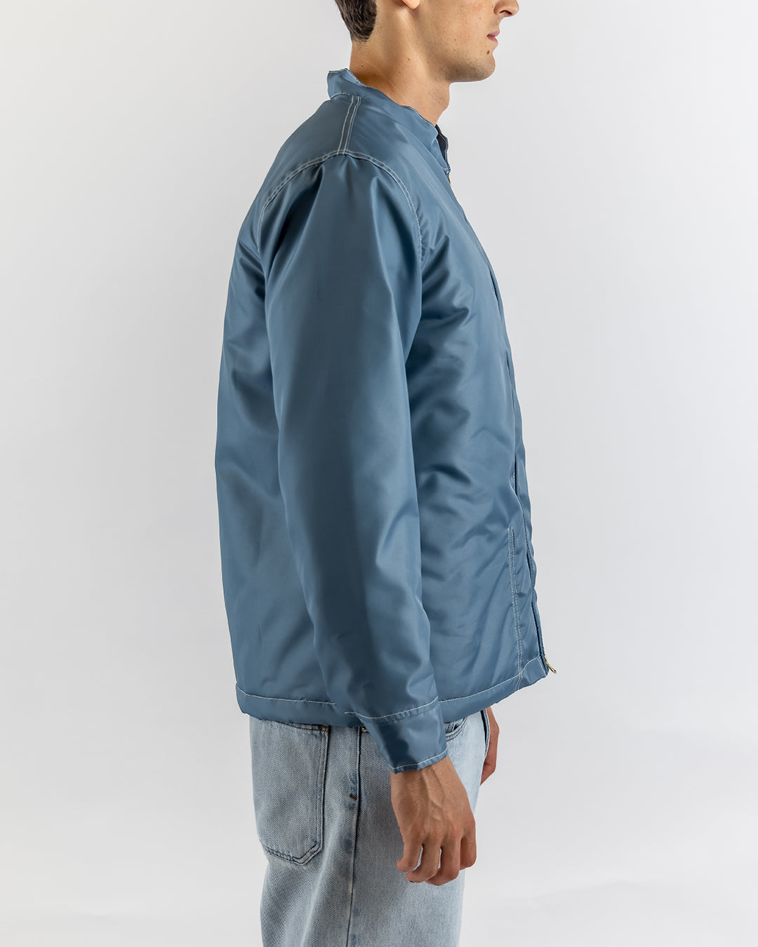 Quilt Lined Racing Jacket - Federal Blue/Bone/Navy – Birdwell