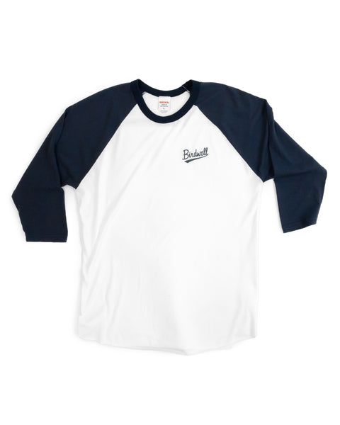 Baller 3/4 Sleeve Raglan - White/Navy