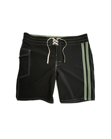 808 Racing Stripes Boardshorts – Black/Olive | Birdwell