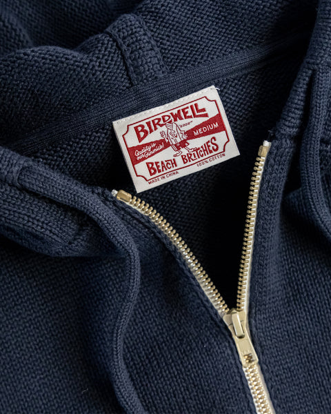 Comp Zip Sweater - Navy/Bone