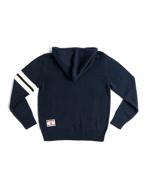 Comp Zip Sweater - Navy/Bone