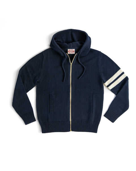 Comp Zip Sweater - Navy/Bone