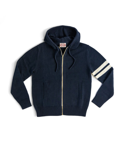 Comp Zip Sweater - Navy/Bone – Birdwell