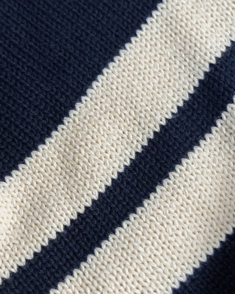 Close up detail of the woven stripes.