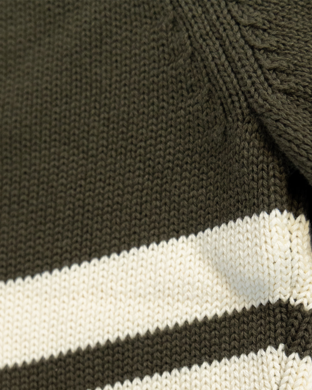 Comp Stripe Sweater - Dark Olive/Bone – Birdwell