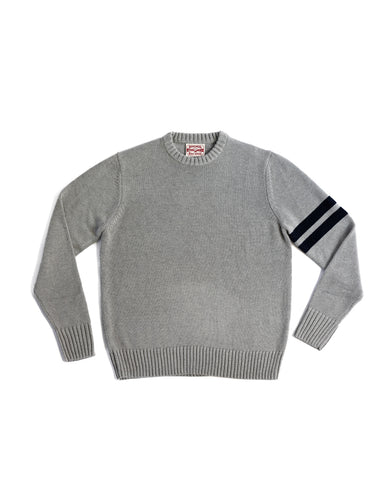 Comp Stripe Sweater - Gray/Navy – Birdwell