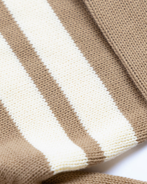 Close up detail of the woven stripes.
