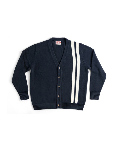 Racing Cardigan Sweater - Navy/Bone – Birdwell