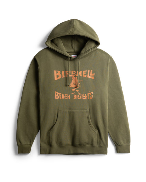 Front of License Plate Hoodie in Army Green.