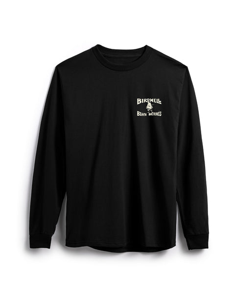 License Plate Long Sleeve T-Shirt - Black