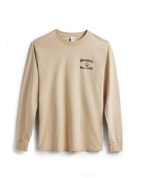 Front of License Plate Long Sleeve T-Shirt in Sand