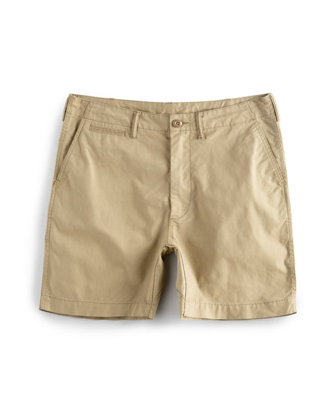 Front view of Officer's Chino Short in Khaki