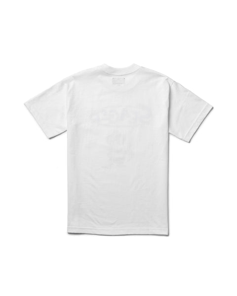 Image shows the back view of the Roping Birdie t-shirt in white.