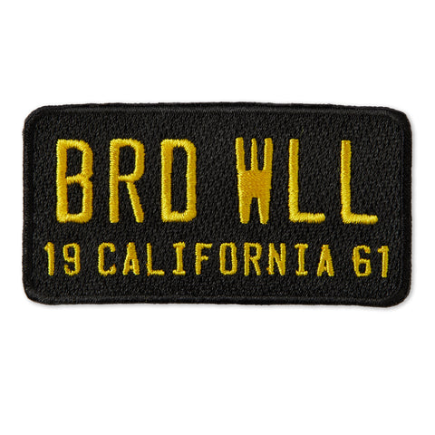 Black License Plate Patch